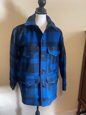 1960’s Vintage Filson Blue and Black Plaid Field Jacket